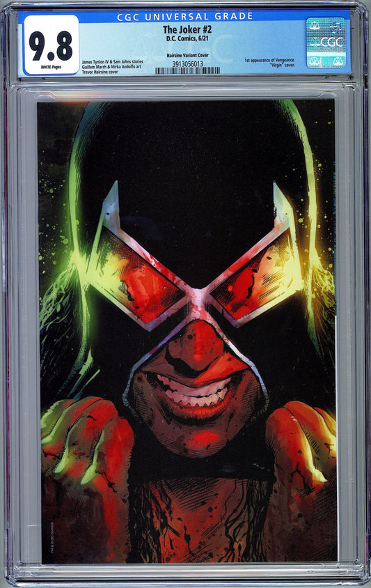 Joker #2. Hairsine Variant  1st App. of Vengeance. CGC 9.8
