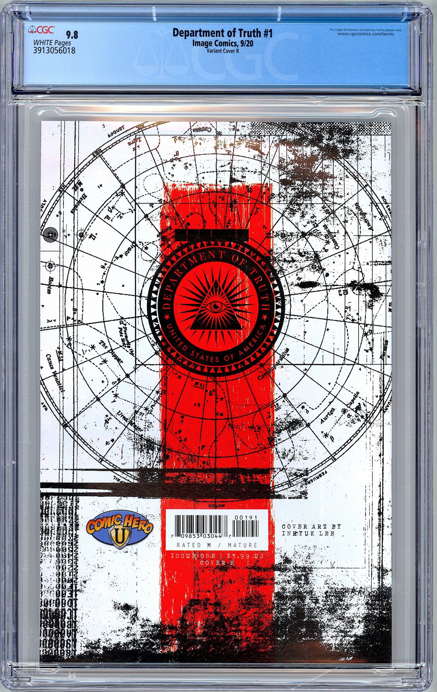 Department of Truth #1  Inhyuk Lee Variant Cover.  CGC 9.8