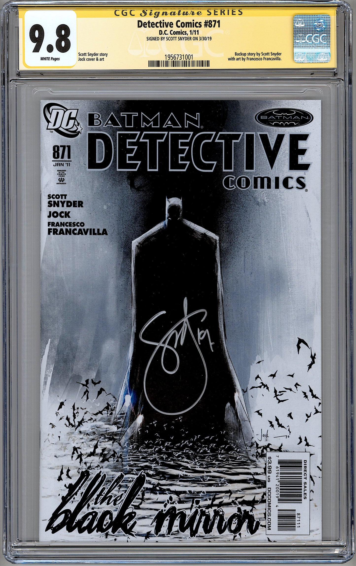 Detective Comics #871.  Scott Snyder Signature.  CGC 9.8