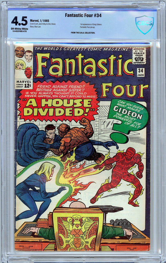 Fantastic Four #34  1st Appearance of Gideon.  CBCS 4.5