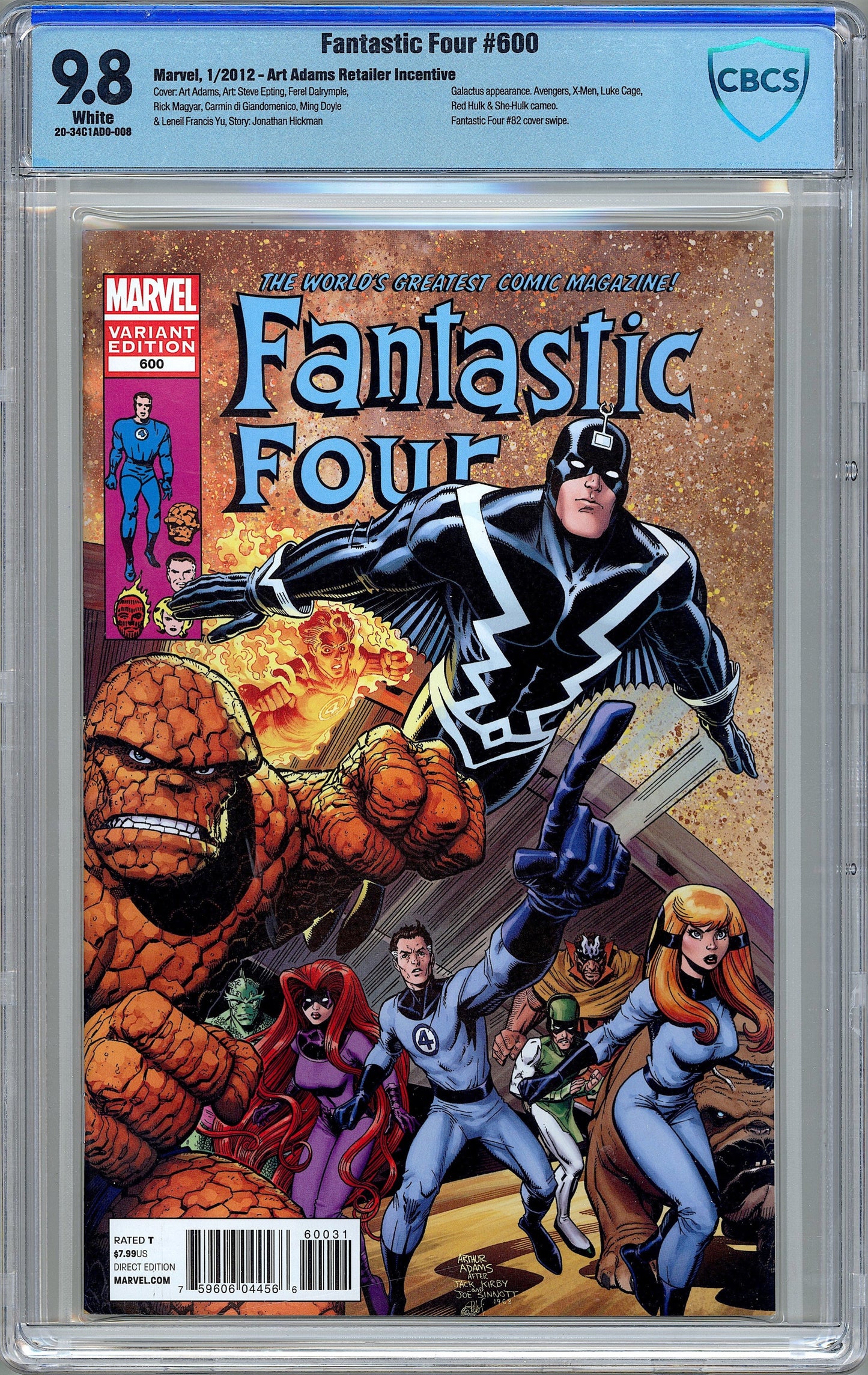 Fantastic Four #600 Art Adams Retailer Incentive  CBCS 9.8