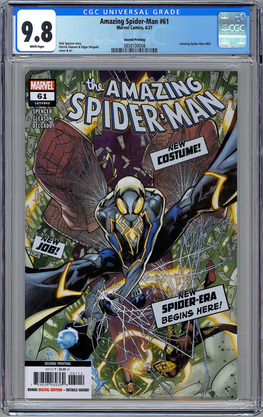Amazing Spider-Man #61 New Costume. 2nd Print CGC 9.8