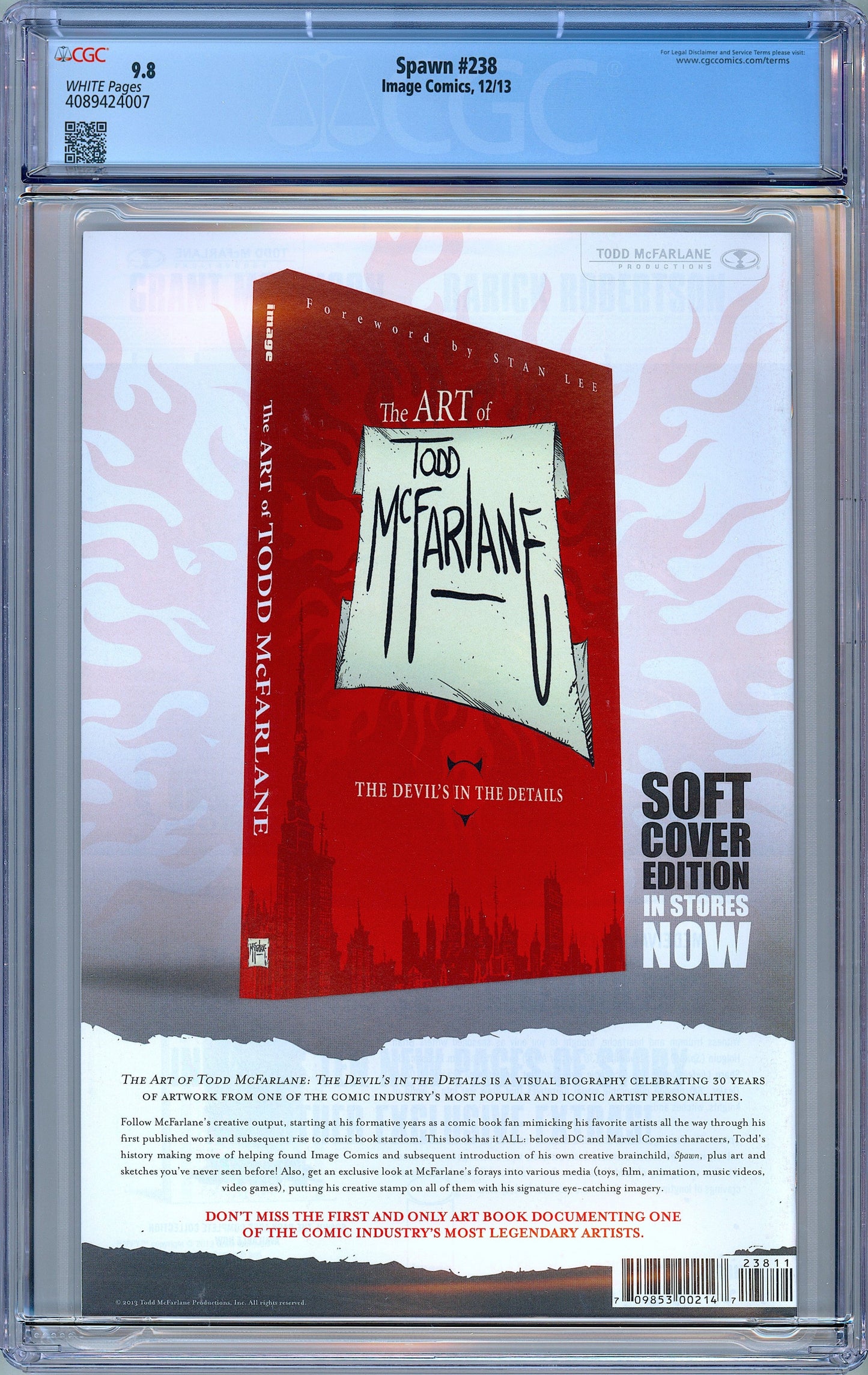 Spawn #238.  Todd McFarlane Cover.  Low Print.  CGC 9.8