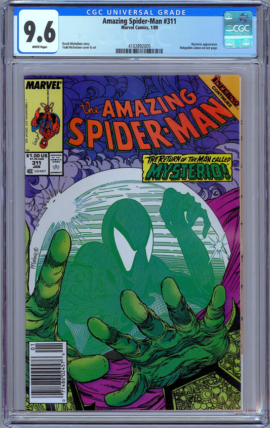 Amazing Spider-Man #311.  Todd McFarlane Art.  CGC 9.6