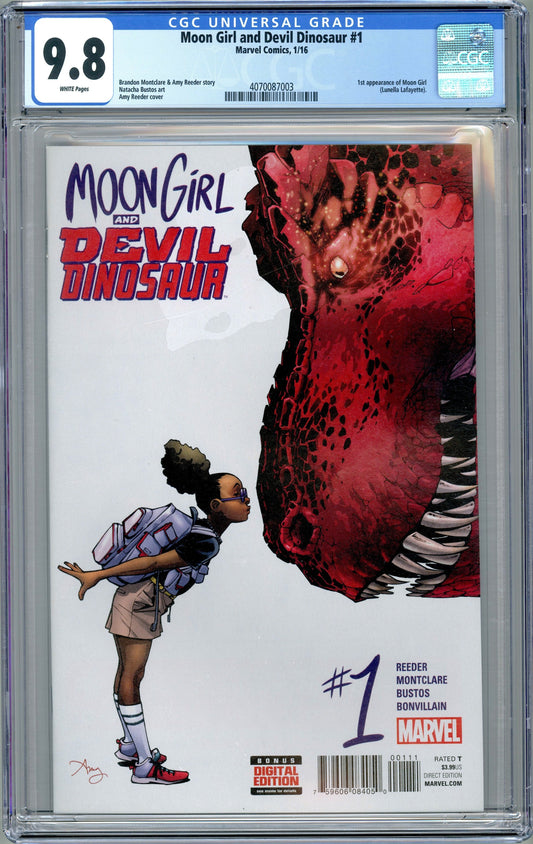 Moon Girl and Devil Dinosaur #1. 1st Moon Girl.  CGC 9.8