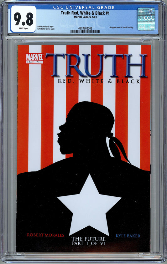 Truth Red, White & Black #1. 1st Isaiah Bradley.  CGC 9.8