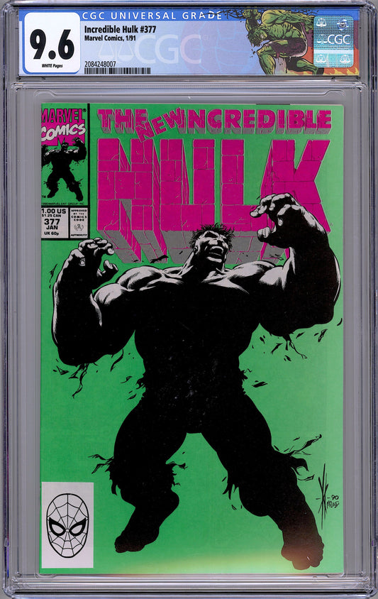 Incredible Hulk #377. 1st Professor Hulk Persona.  CGC 9.6