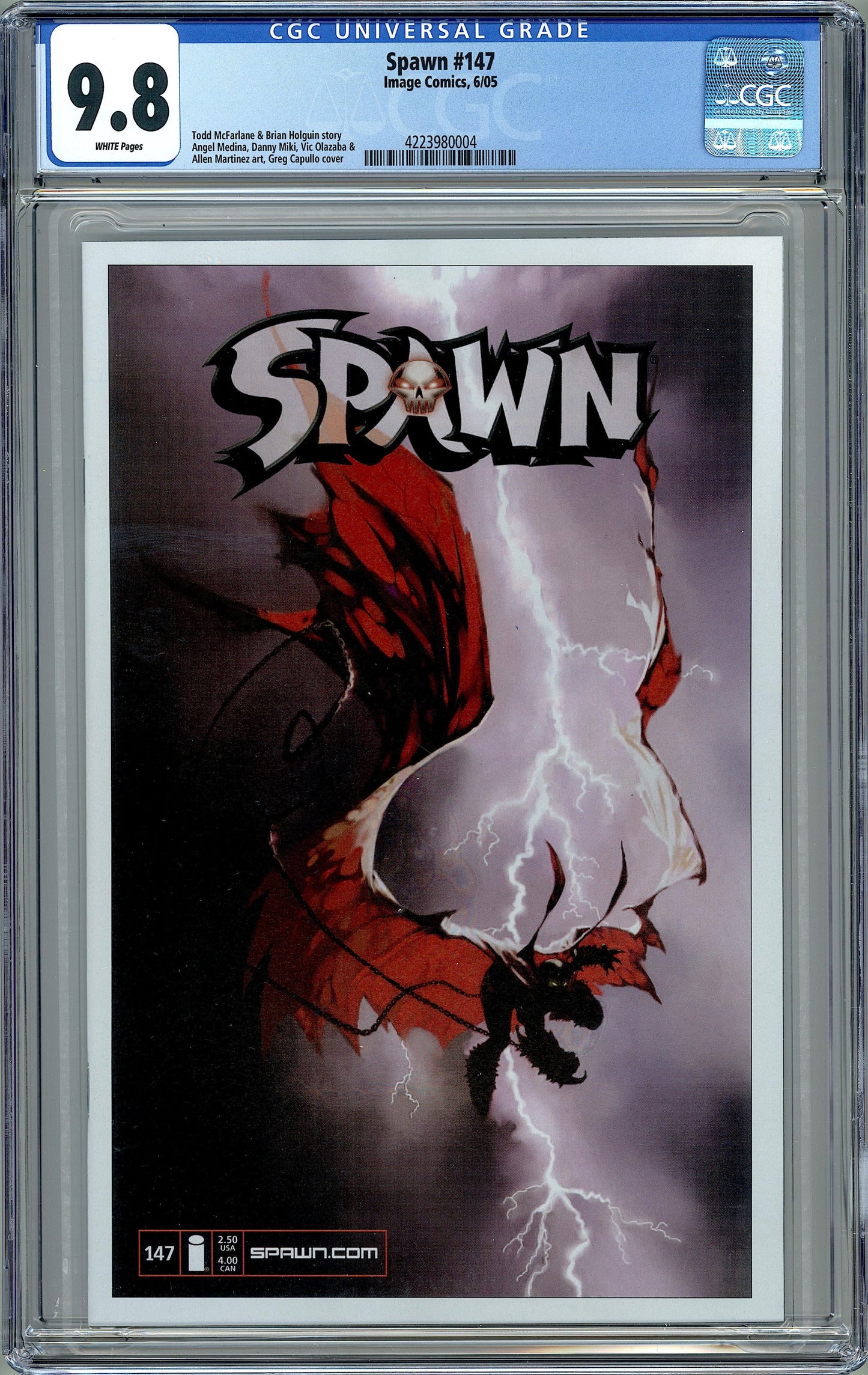 Spawn #147.  Greg Capullo DKR Homage Cover.  CGC 9.8